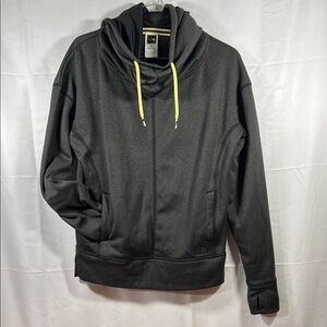 The North Face Charcoal Funnel Neck Hoodie with Thumbholes